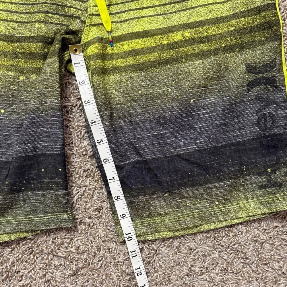 Hurley  Neon Green & Gray Board Shorts